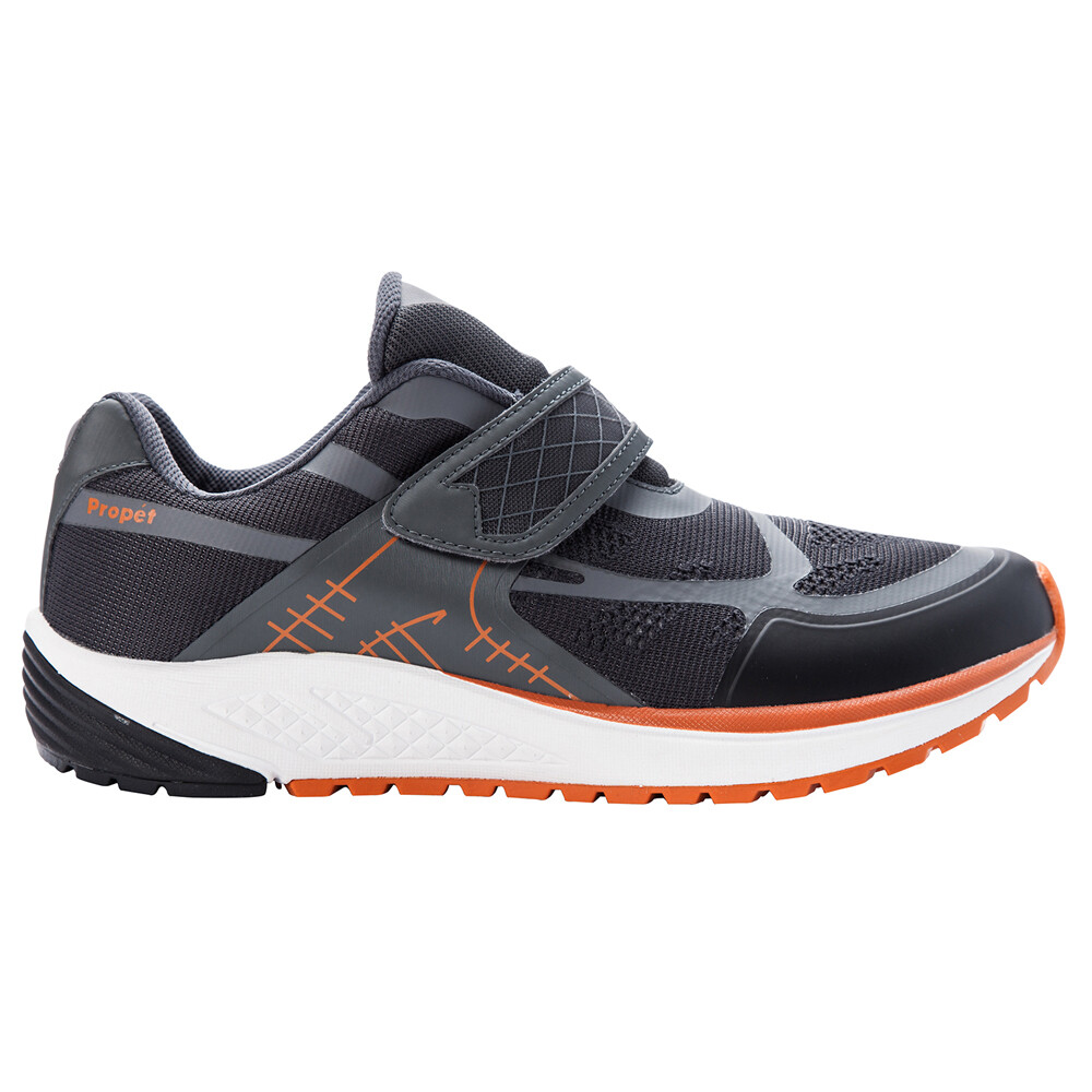 Propet Propet One Strap Walking  Mens Black, Orange Sneakers Athletic Shoes MAA0