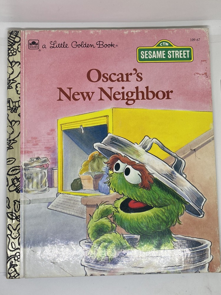 A Little Golden Book Oscar's New Neighbor 1992 Sesame Street Muppets /