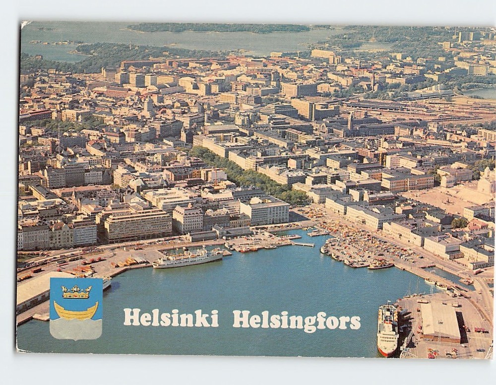 Postcard Aerial View Helsinki Finland