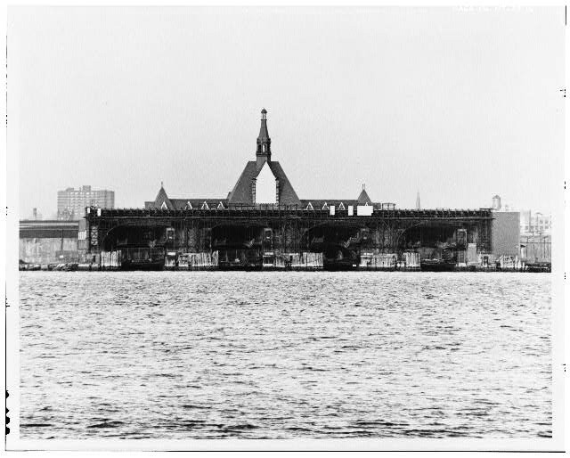 Jersey City NJ 1900s Central Railroad of New Jersey Ferry Terminal Hudson River