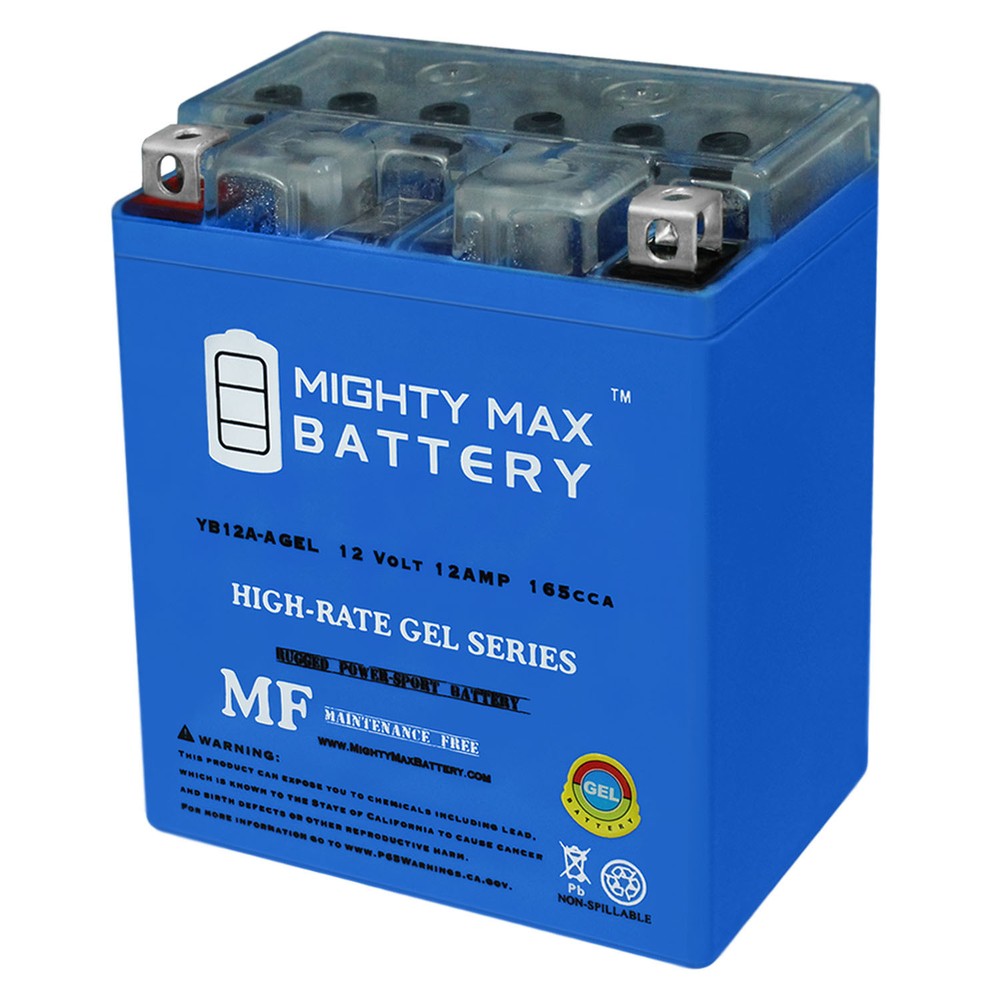 Mighty Max 12V 12AH 165CCA GEL Battery Replaces Honda VT500FT Ascot 1983-1984