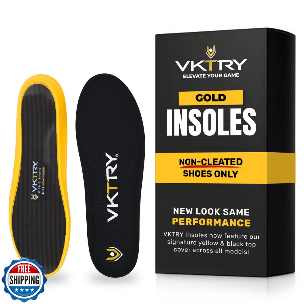 VKTRY Gold for Non-Cleated Shoes - Carbon Fiber Performance Insoles - Customi