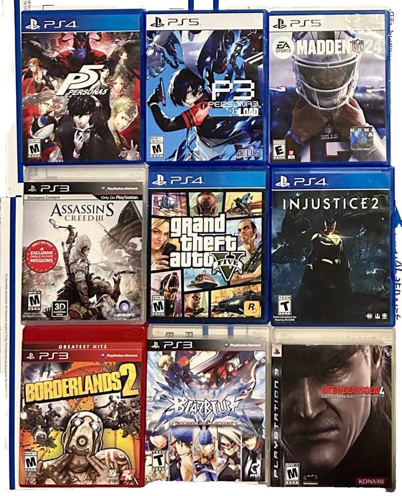 Ps3 Ps4 & Ps5 Lot Of 9 Games