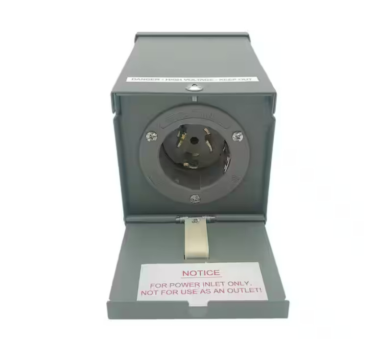 Connecticut Electric 50 Amp Power Inlet Box (CS6375) with Cover New
