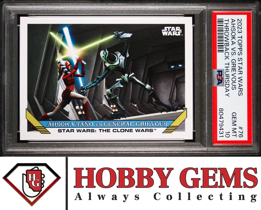 AHSOKA TANO PSA 10 2023 Topps Star Wars Throw Back Thursday TBT #76 C4
