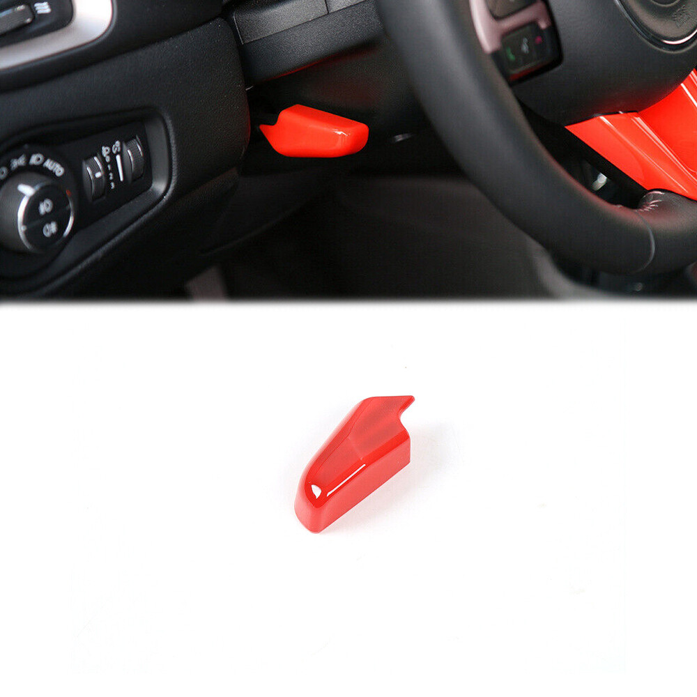 Steering Wheel Height Adjust Cover For Jeep Renegade 2016+ Compass 17+Bright Red