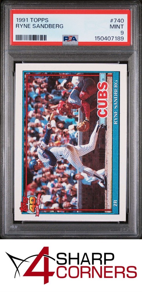 1991 Topps #740 Ryne Sandberg Cubs Hof Psa 94SC offers the industry’s lowest rates. Consign today!