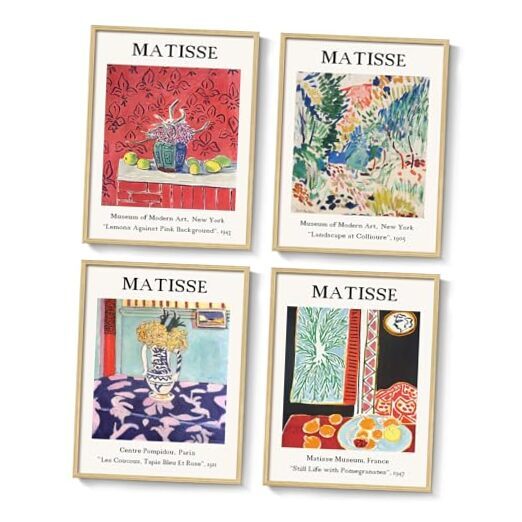 Framed Matisse Wall Art for Living Room Bedroom 11