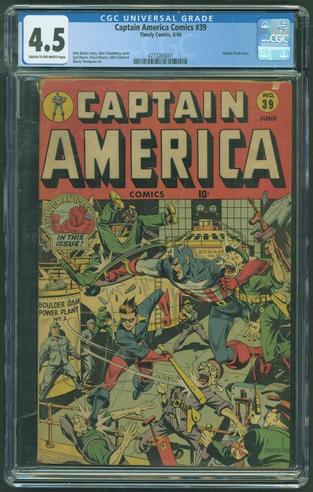 Captain America Comics #39 (1944) CGC 4.5 Schomburg WW2 Cover [Timely/Marvel] SA