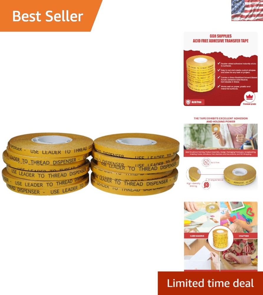 Gold-Line Acid-Free Double-Sided Tape - 12 Rolls 1/4