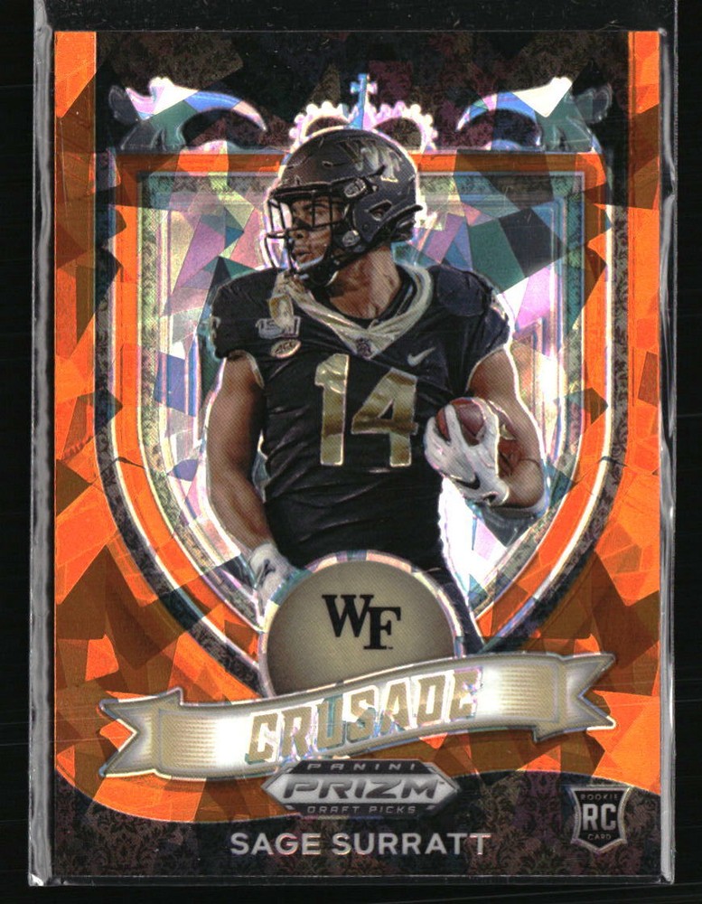 Sage Surratt 2021 Panini Prizm Draft Picks Orange Ice #177  Football Card