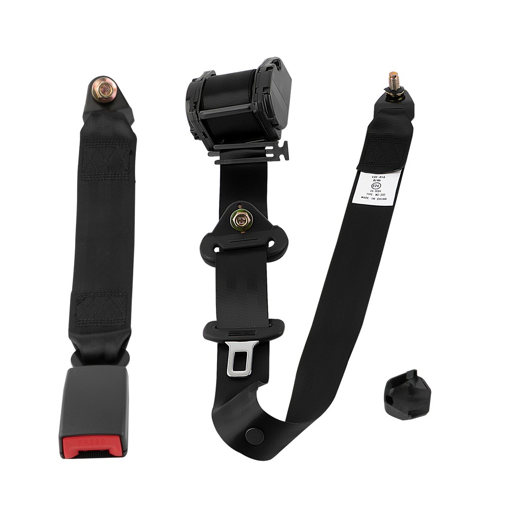 1 Pc Car Vehicle Adjustable Retractable 3 Point Safety Seat Belt Set Universal