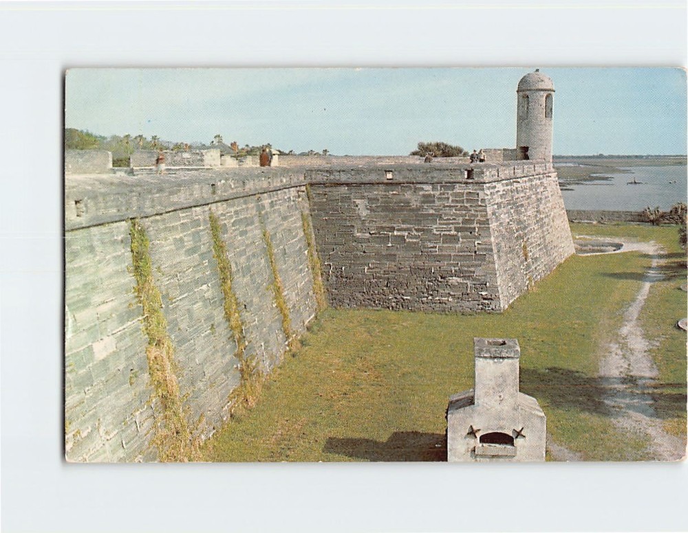 Postcard Watchtower East Wall Castillo de San Marcos Saint St. Augustine Florida