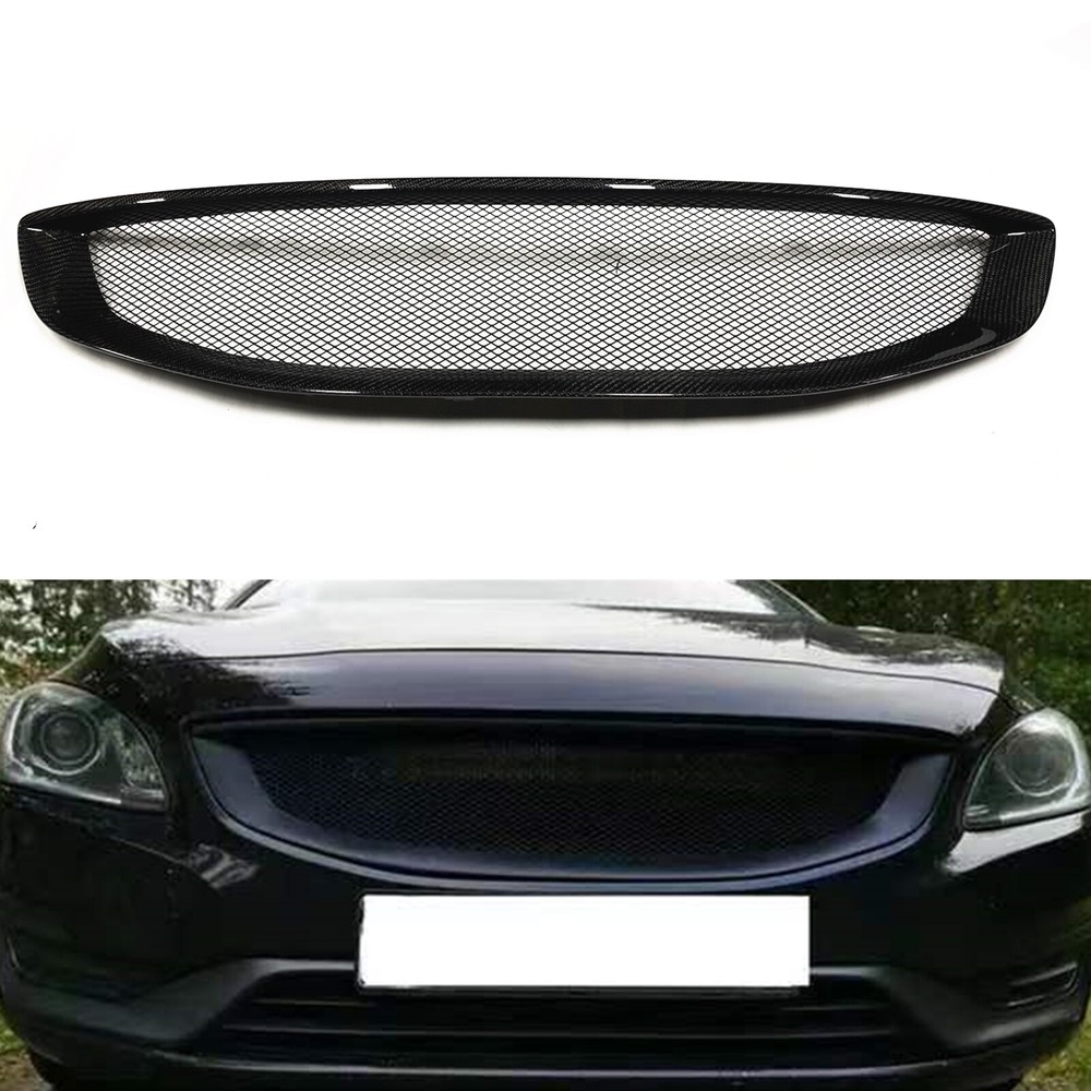 Volvo S60 V60 2014-2018 Carbon Fiber Honeycomb Front Bumper Grille Mesh
