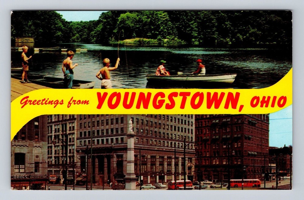 Youngstown OH- Ohio, Lake Newport, Mill Creek Park, Antique, Vintage Postcard