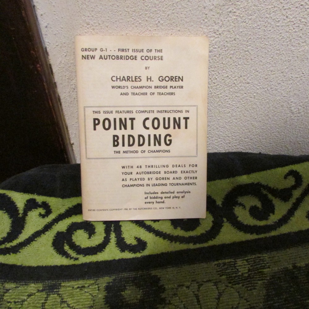 Vintage 1950. Autobridge Course by Charles Goren. Point, Count, Bidding.