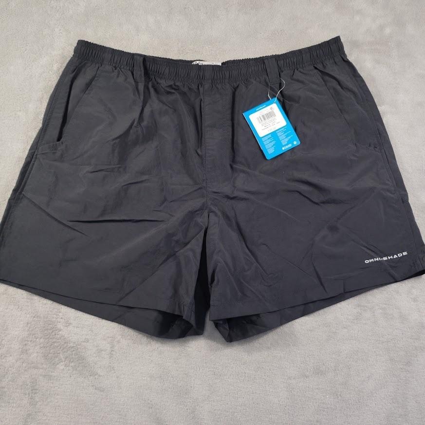 Columbia Backcast IV Water Shorts Mens XL Black 6 Inseam Omni-Shade Quick Dry