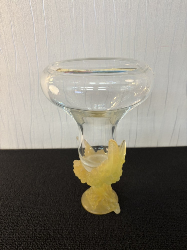Mimosa Model Crystal Vase Daum France