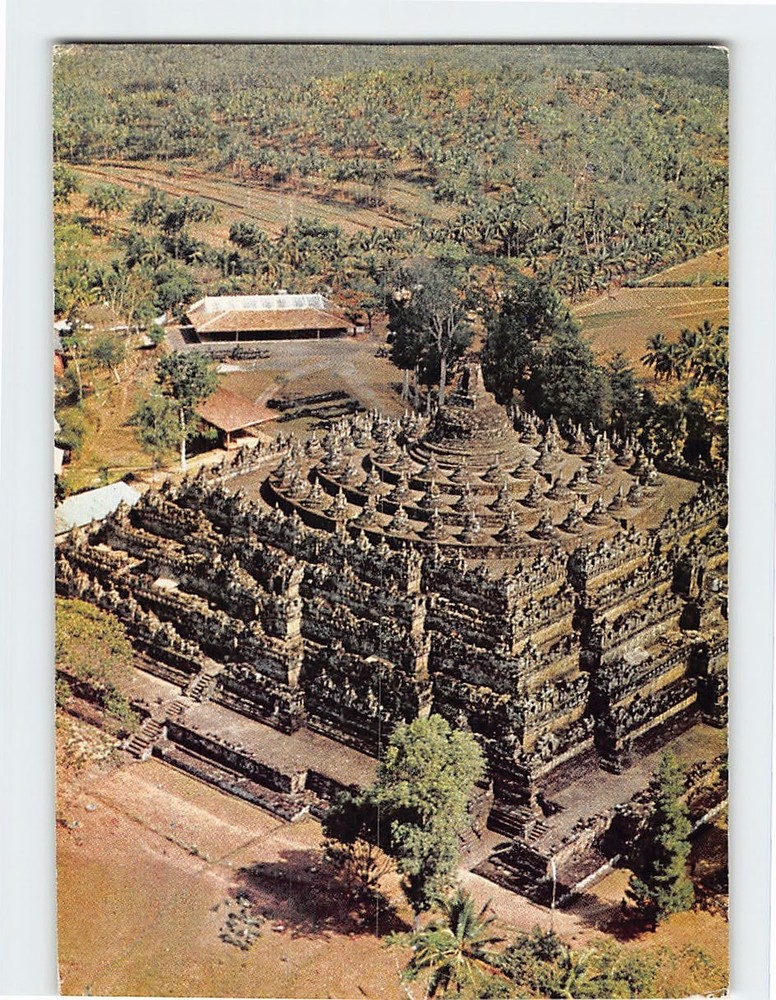 Postcard Borobudur Temple Magelang Central Java Indonesia