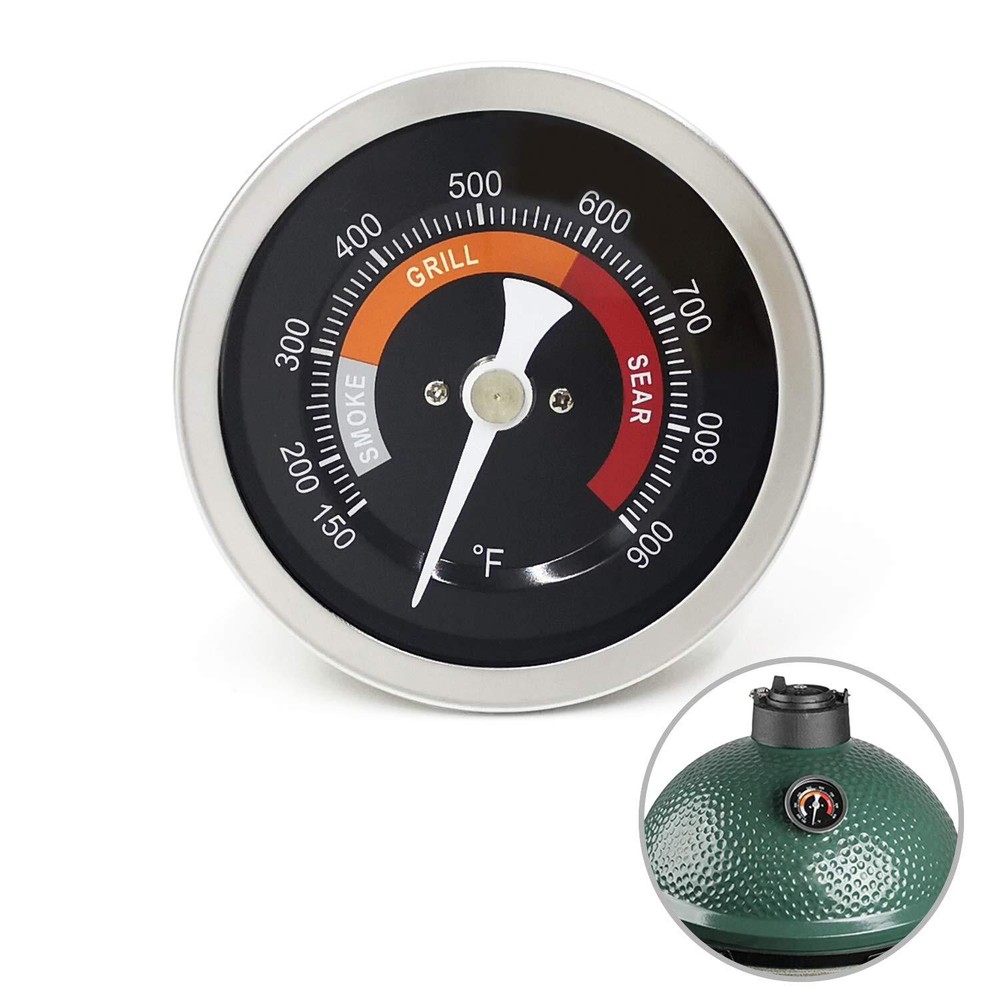 Accurate Thermometer for Big Green Egg Grills, Reset Function, HD 3.3” Large ...-image