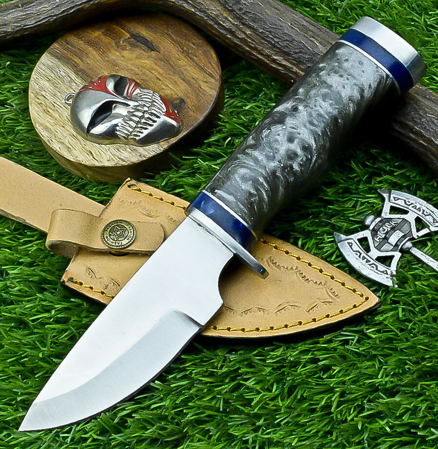 Custom Hand Forged J2 Steel Blade skinning Knife, Hunting CAMPING Knife- UN-7342