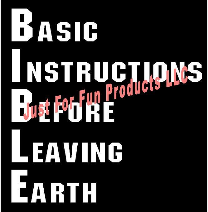 Bible Vinyl Decal Basic Instructions Before Leaving Earth sticker window