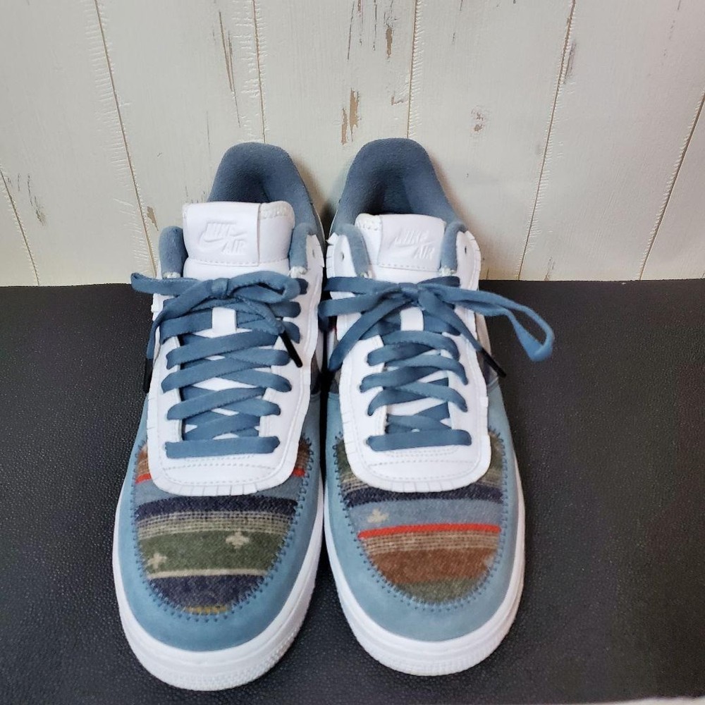 Nike Air Force 1 Low By You Pendleton Light Blue Grey White with Box Men Us10.5