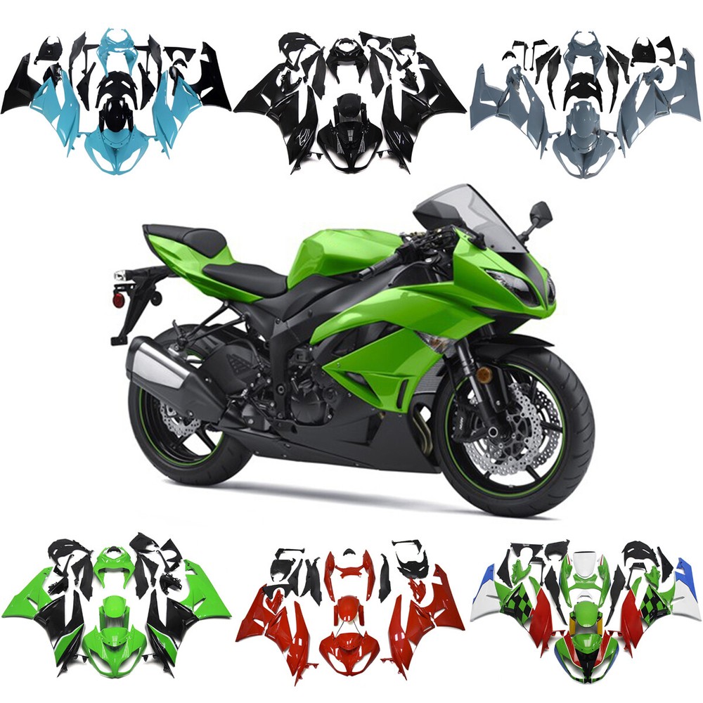 ABS Plastic Bodywork For 2009 10 11 2012 Kawasaki Ninja ZX6R Fairings Body Kits