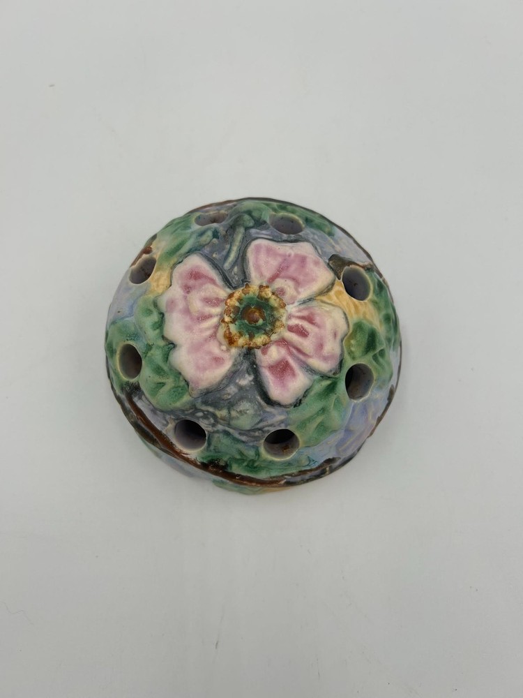 Weller Pottery Silvertone Flower Frog