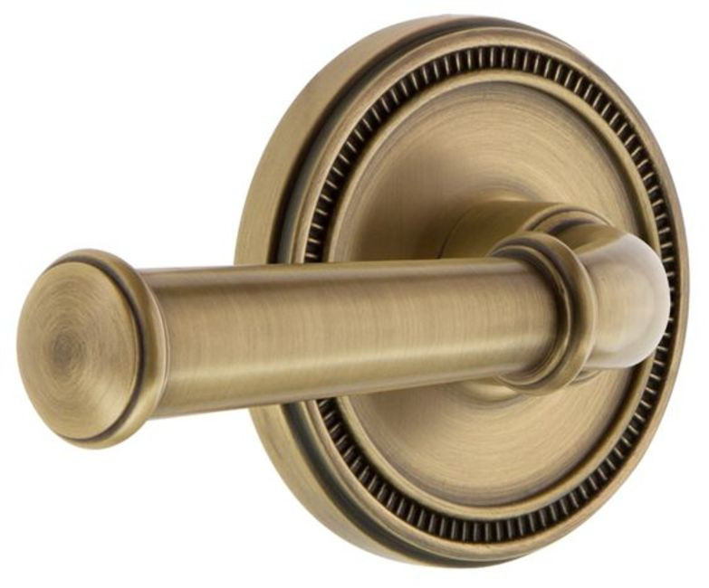 Grandeur SOLGEO_PRV_234 Solid Brass Privacy Door Knob Right Handed Brass Finish