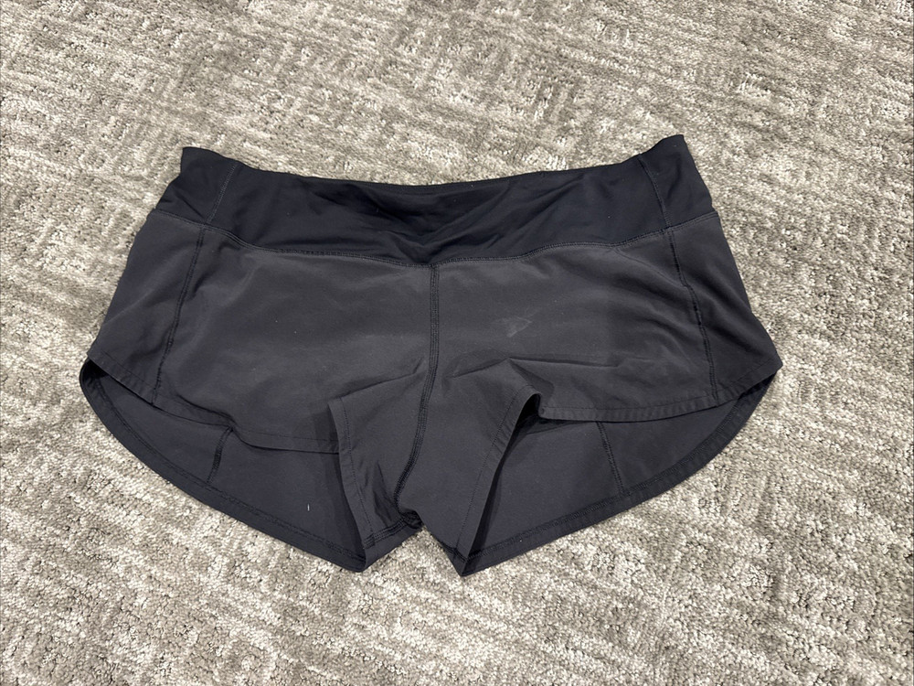Lululemon Women's Speed Up Shorts Size 8 Black Used W7AO6R