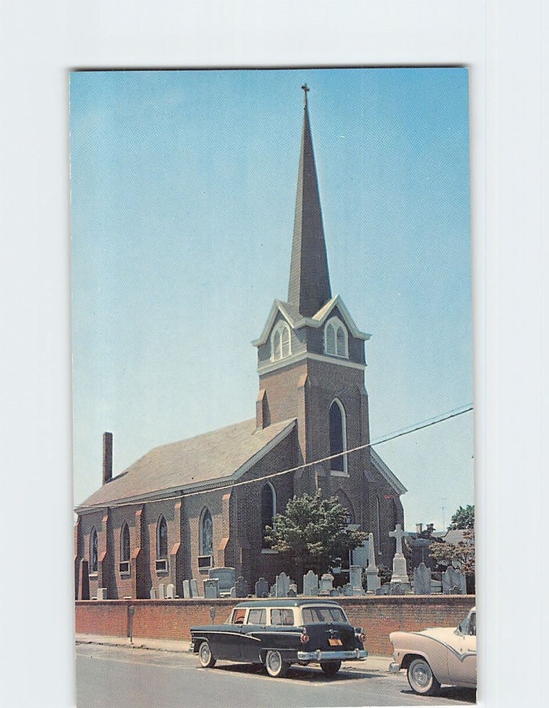 Postcard Old St. Peter's Episcopal Church Lewes Delaware USA