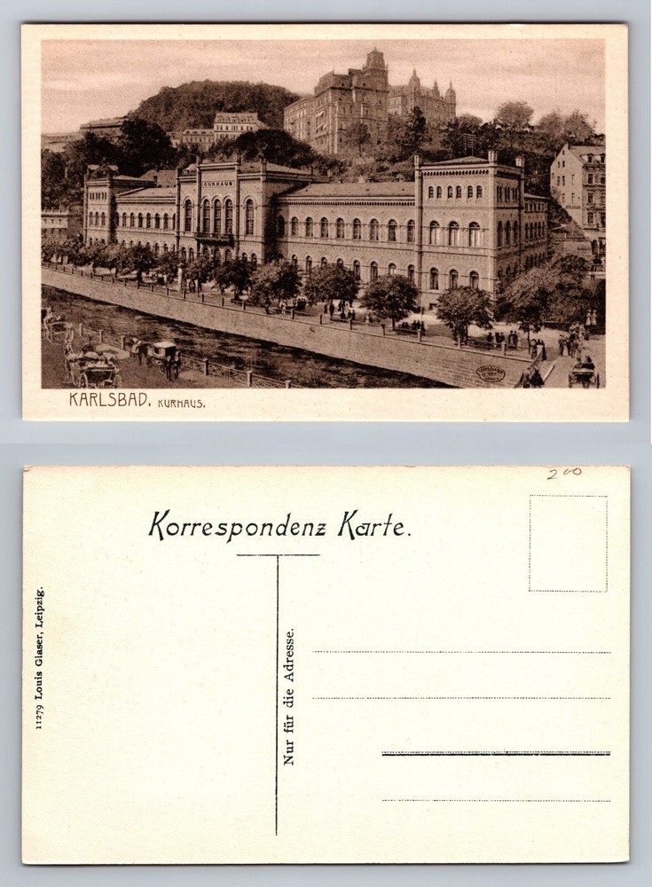 Karlsbad Karlovy Vary, Czech Republic, Kurhaus (Spa House) Vintage Postcard