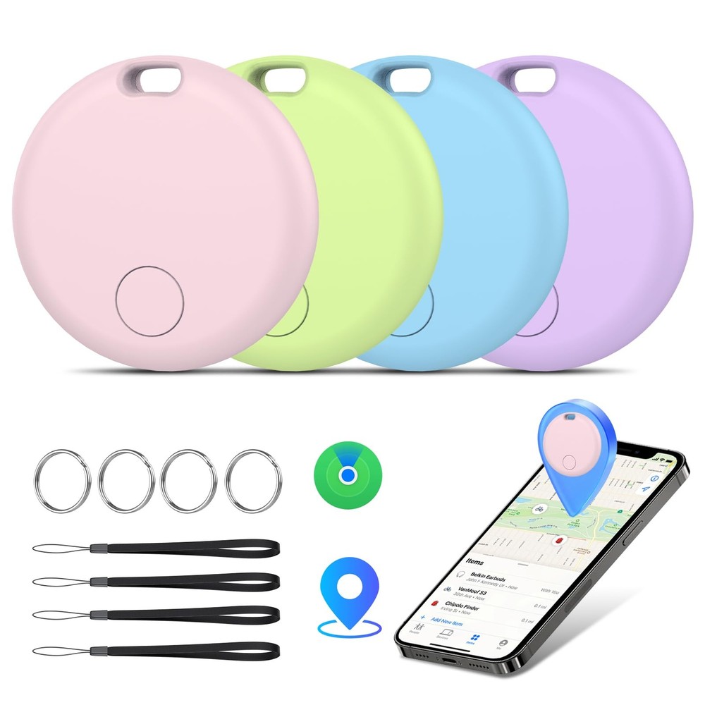 Air Tracker Tags-4 Pack: Smart Bluetooth Tracker, Item Finder Works with Appl...