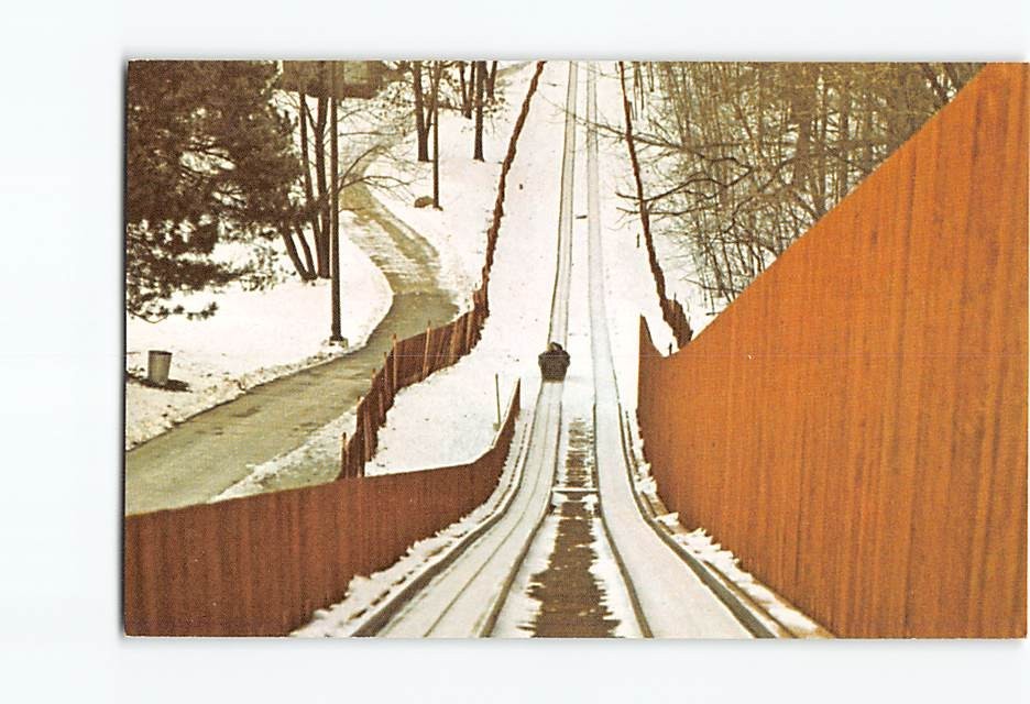 Postcard Toboggan Potawatomi Inn Pokagon State Park Angola Indiana USA