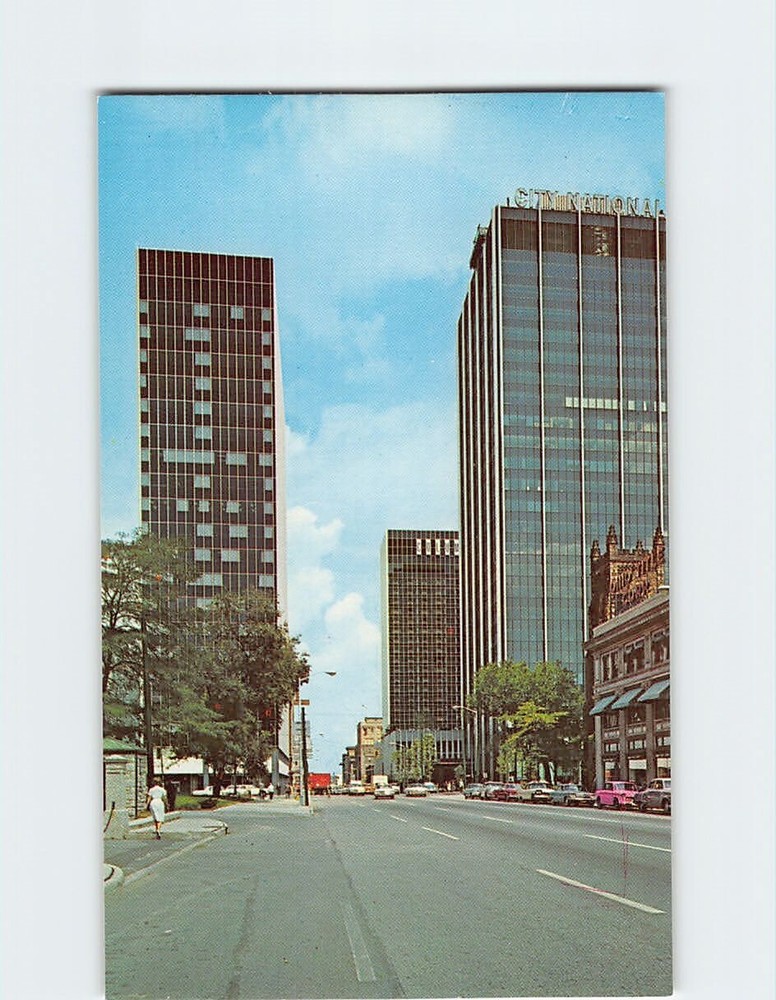 Postcard View looks north from State Capitol grounds Columbus Ohio USA