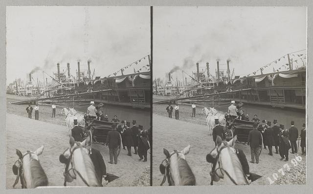 Saint Louis MO Theodore Roosevelt Carriage Steamboats 1907 Mississippi River