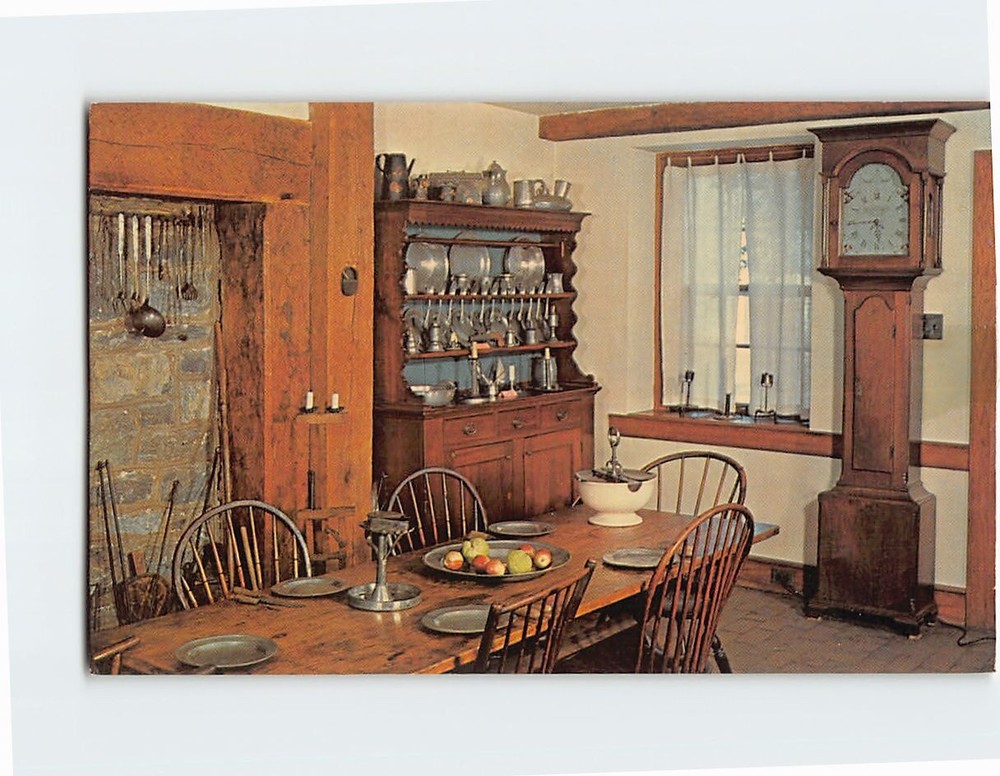 Postcard View of the kitchen, The Landis Valley Farm Museum, Lancaster, PA
