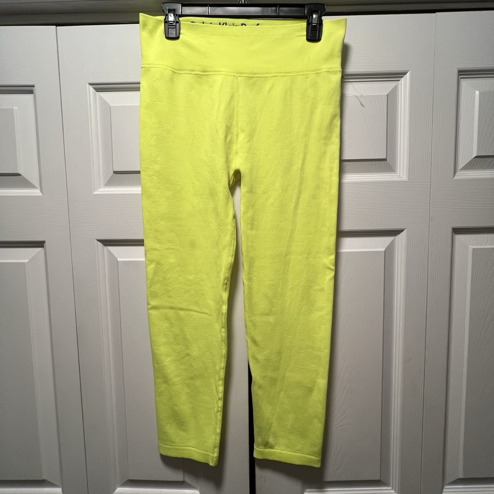 Neon Yellow Calvin Klein Performance Women’s Leggings Size XL