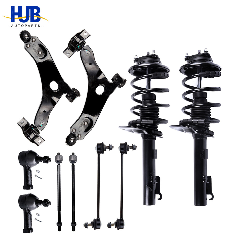 2006-2007 Ford Focus Front Suspension Kit with Struts Control Arms Sway Bars Tie Rods