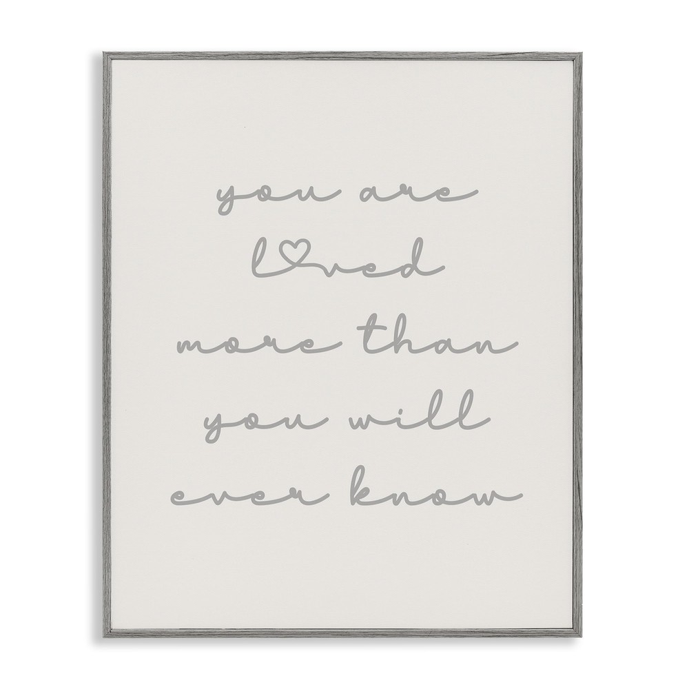 Minimal You Are Loved Framed Giclee Art Design by Daphne Polselli