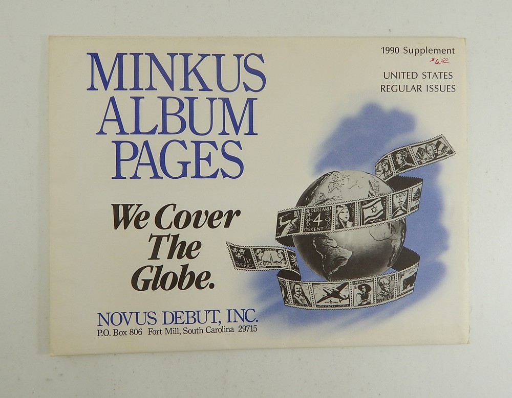 Minkus United States Regular Issues 1990 Supplement Stamp Album Pages