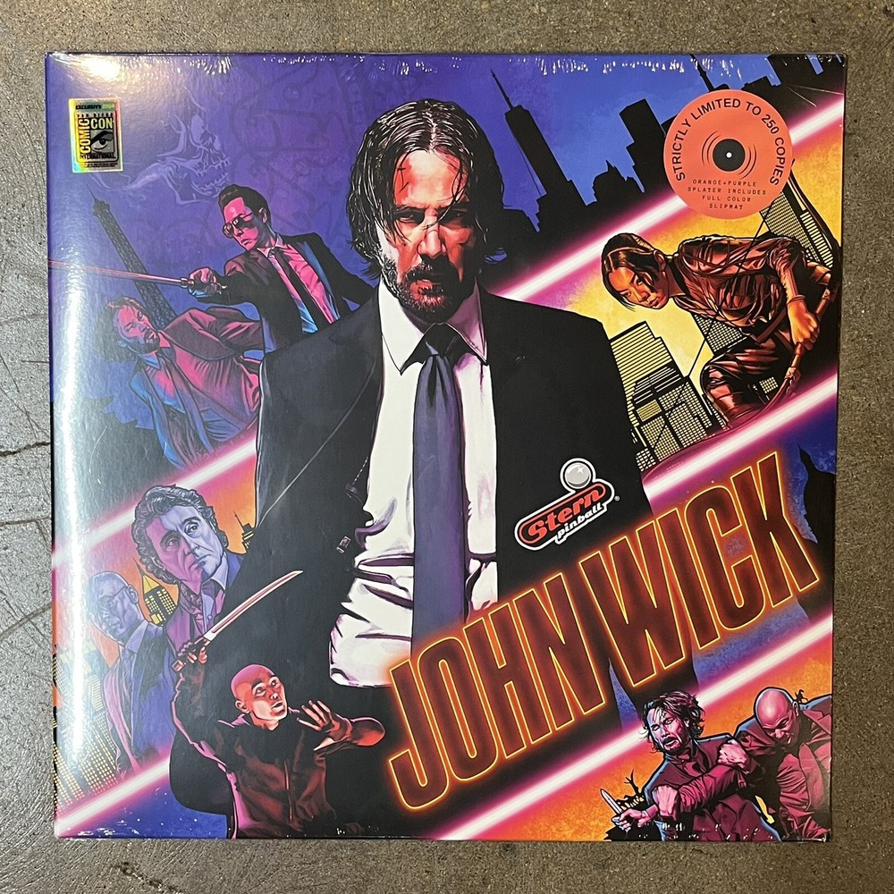 SDCC 2024 Stern Pinball John Wick Vinyl Soundtrack Orange Splatter Limited /250