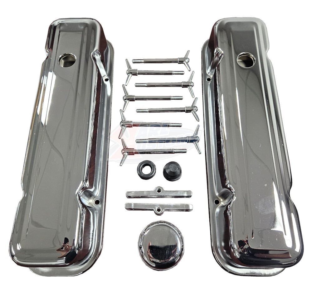 Pontiac 1959-77 301-455 Chrome Engine Valve Cover Dress-Up Kit