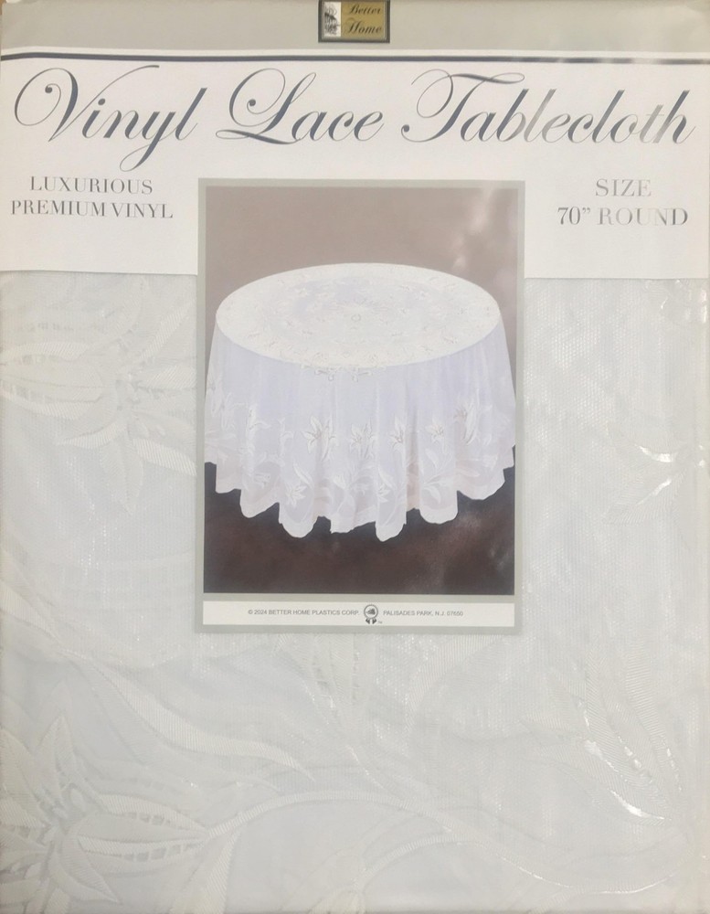 Lace Fashion Tablecloth Smooth Premium Vinyl, 70