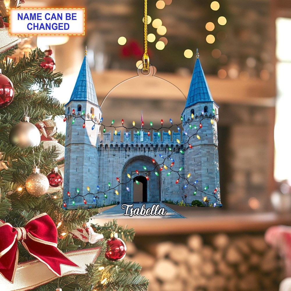 Custom Name Topkapi Palace With Christmas Lights Personalized Ornament  Christma