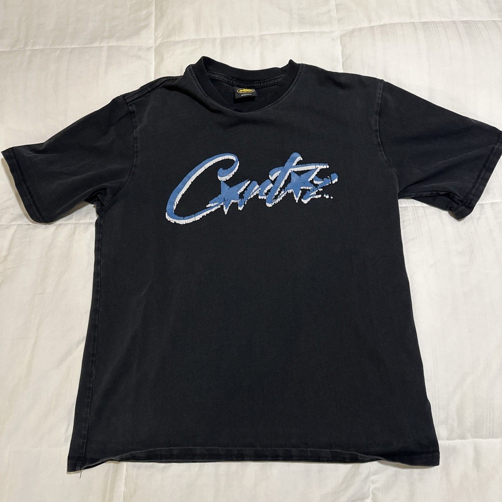 Corteiz Allstarz Logo Tee Black Men’s Small S Graphic T-Shirt Streetwear Y2K