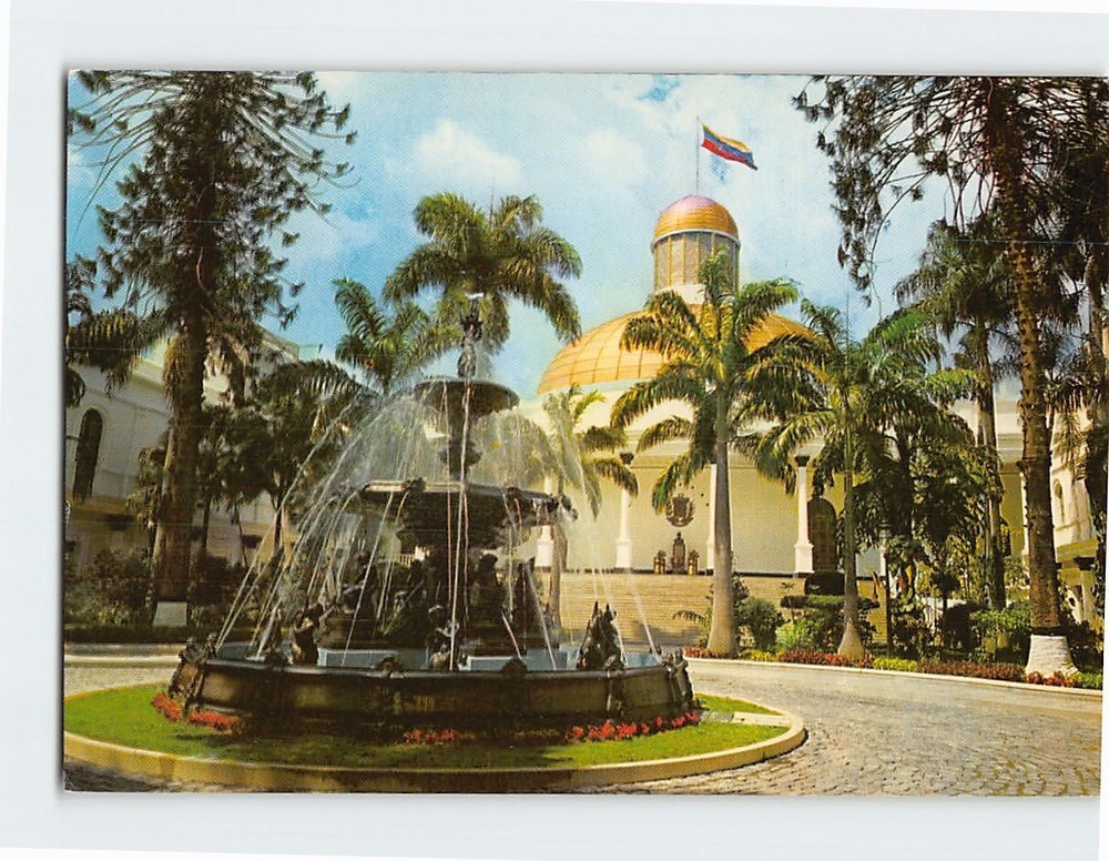 Postcard Jardines del Capitolio Nacional Caracas Venezuela