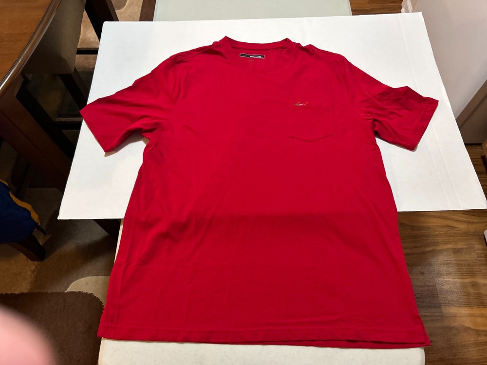 Greg Norman Men's SHARK Red Pocket T-Shirt (XL) Embroidered Logo - GENTLY WORN