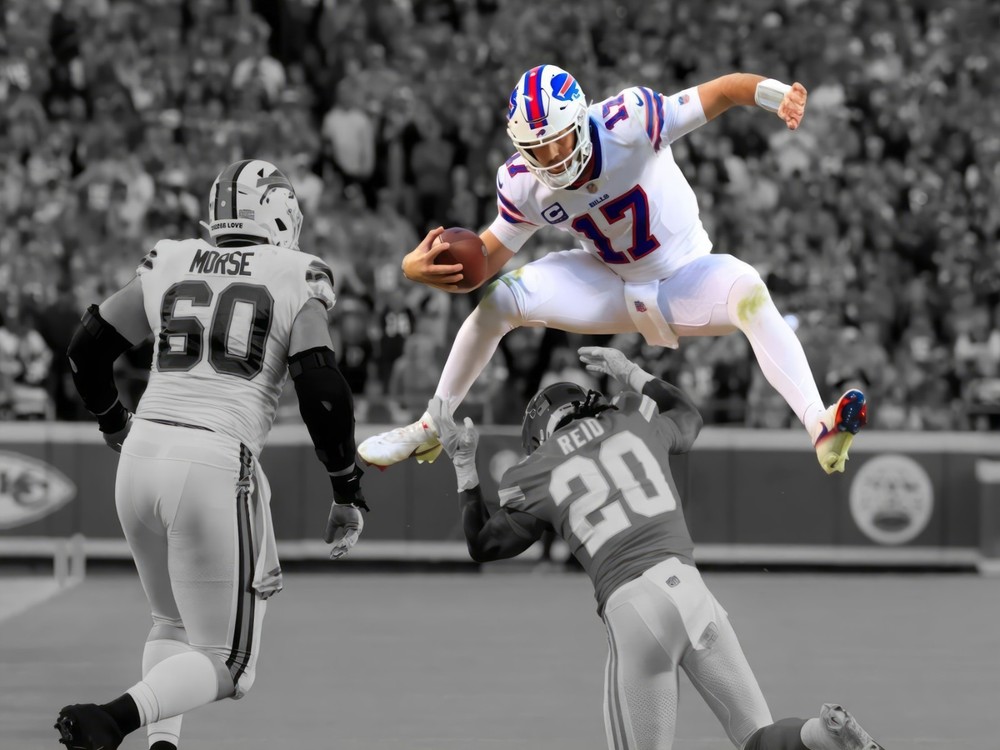 Josh Allen Wall Art Buffalo Bills Poster No Framed